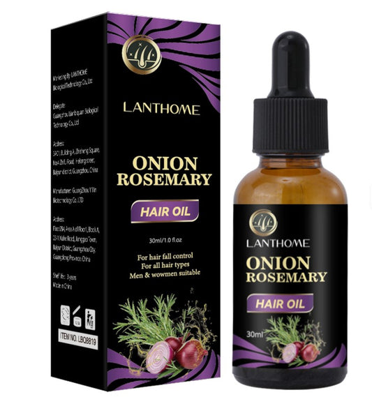 زيت البصل الأحمر وإكليل الجبل